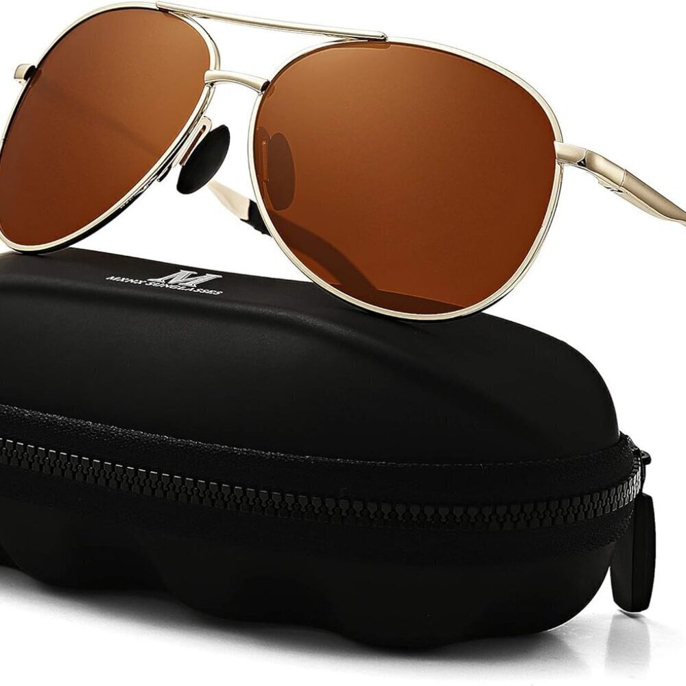 Aviator Sunglasses for Men Polarized Women UV Protection Lightweight Driving